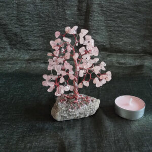 Copac Martisor Cuarț Roz 10cm