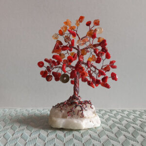 Copac Martisor Coral si Carneol 10cm