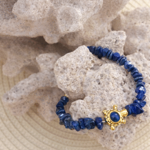 Brățară din Lapis Lazuli, lucrată manual.